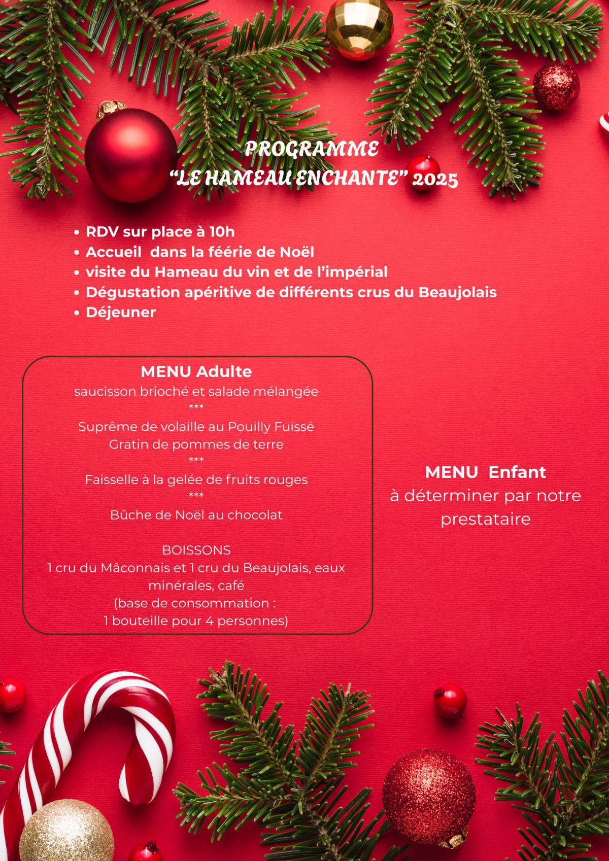 Partagez la magie de Noël avec Rudolph et ses amis au Hameau Dubœuf, le 30 novembre ! 