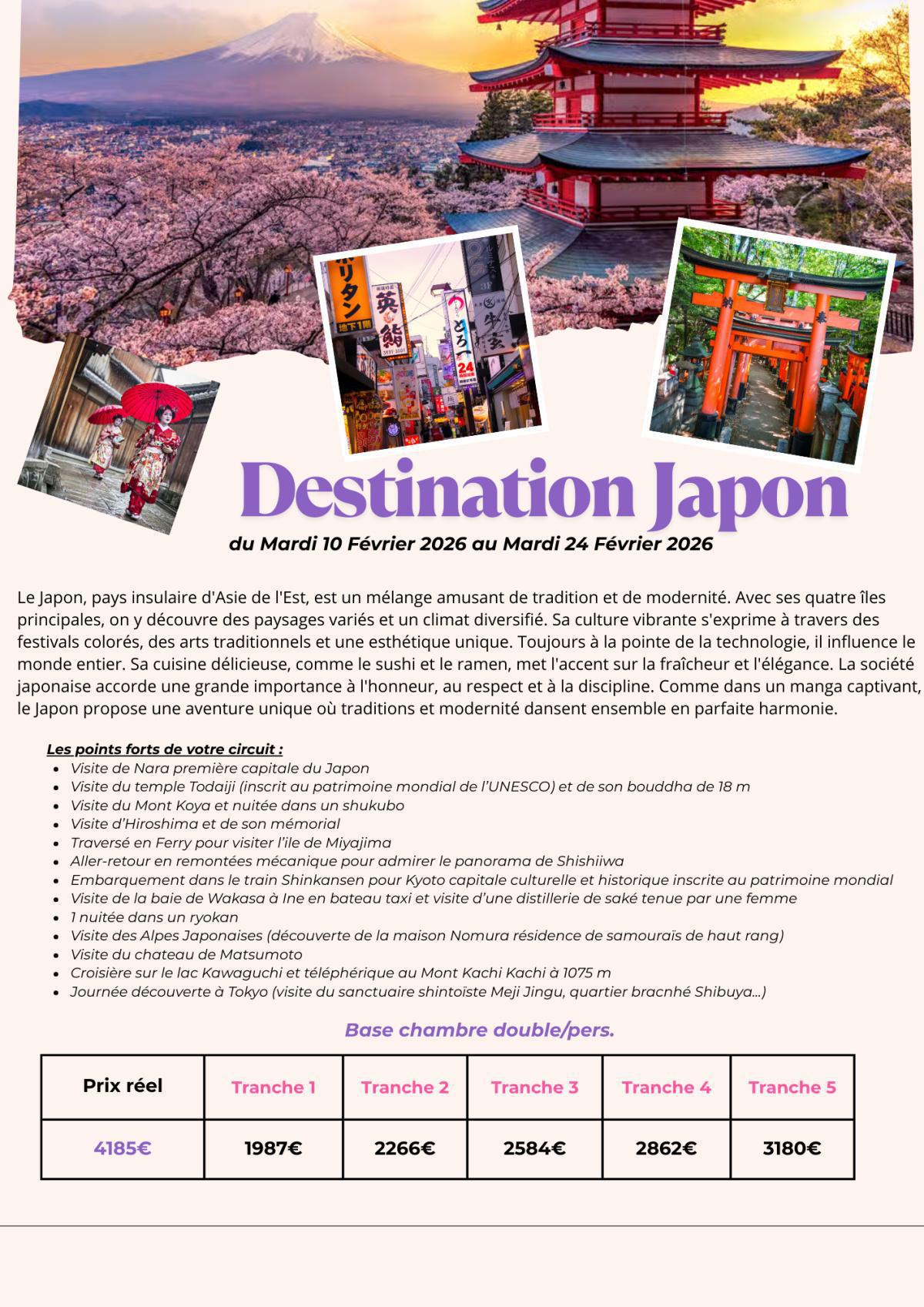 Circuit au Japon du 10/02/2026 au 24/02/2026