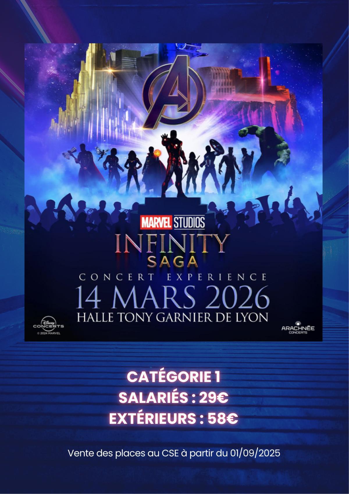 CINÉ-CONCERT MARVEL INFINITY SAGA le 14 mars 2026 CINÉ-CONCERT MARVEL INFINITY SAGA le 14 mars 2026