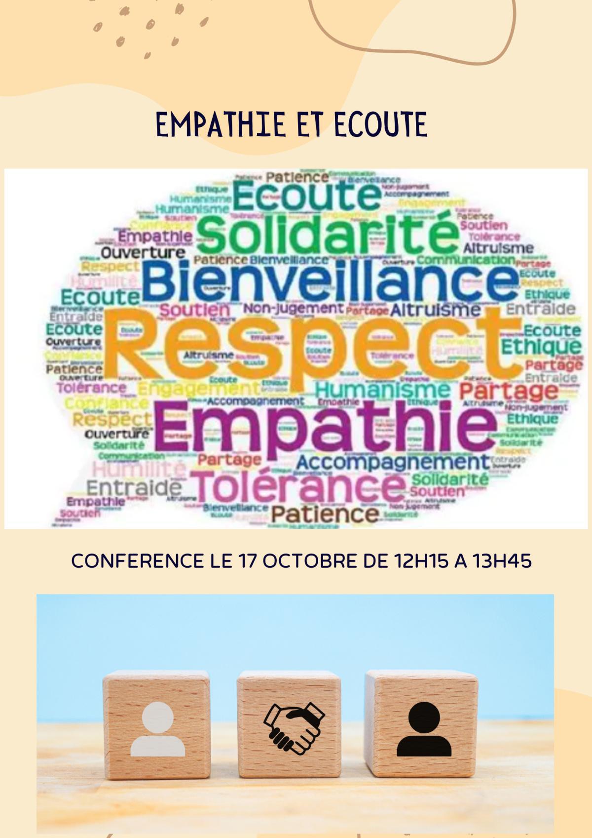 CONFERENCE EMPATHIE ET ECOUTE 