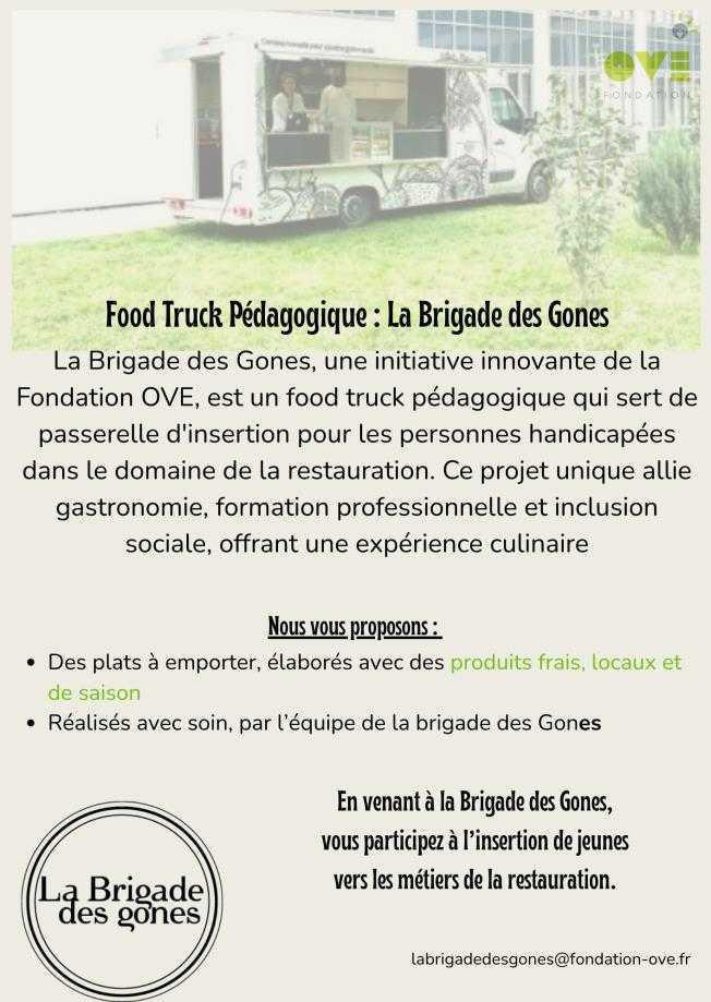 La Brigade des Gones : Food Truck Pédagogique Jeudi 25 Septembre Parking C2 à partir de 11h30