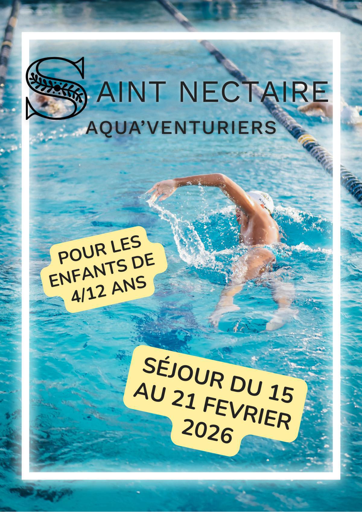 Séjour à Saint Nectaire pour les 4/12 ans du 15 au 21/02/26