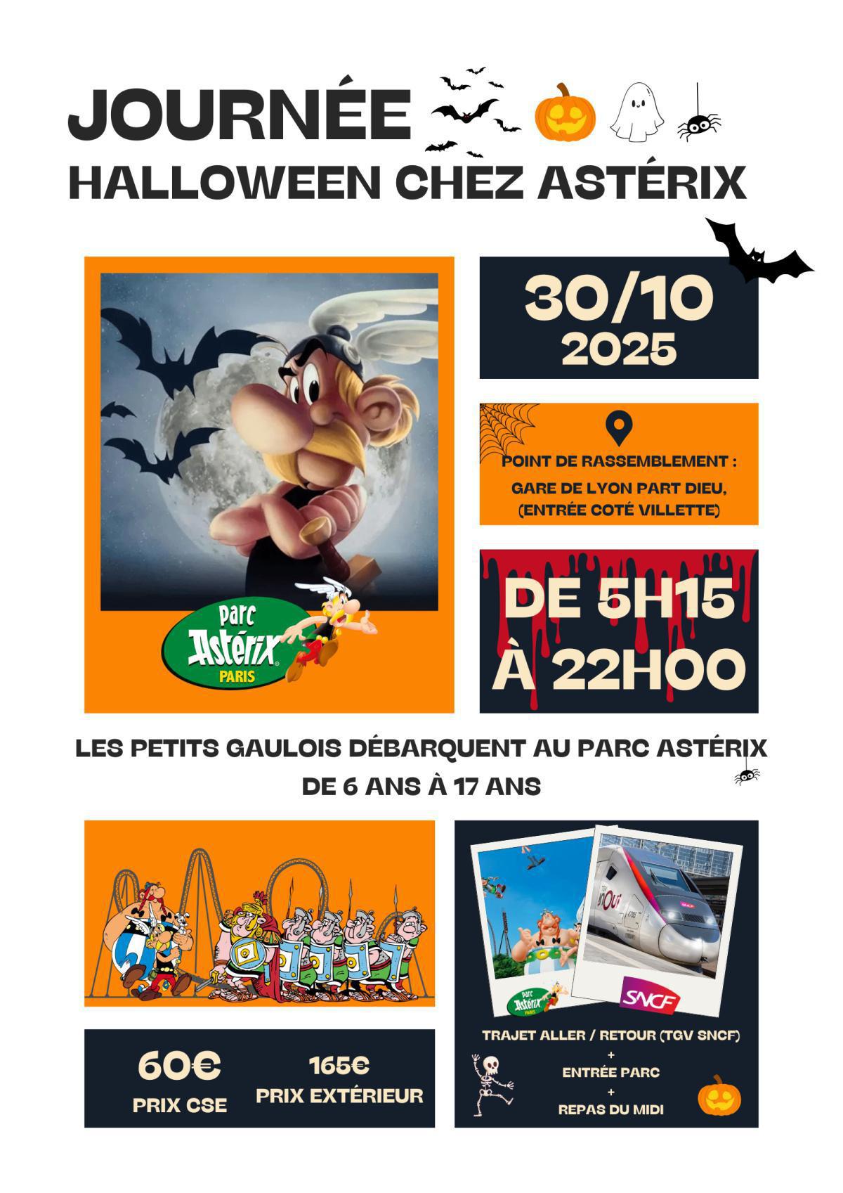 Journée Enfance Jeudi 30.10.2025 - Halloween chez Astérix Journée Enfance Jeudi 30.10.2025 - Halloween chez Astérix