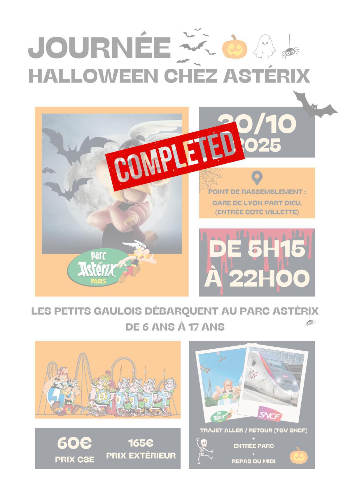 Journée Enfance Jeudi 30.10.2025 - Halloween chez Astérix Journée Enfance Jeudi 30.10.2025 - Halloween chez Astérix