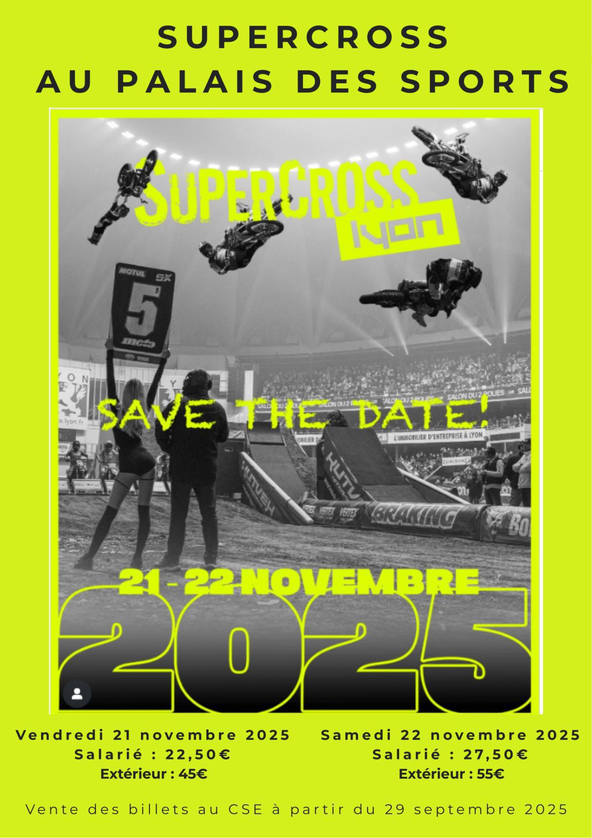 SUPERCROSS au Palais des sports à Lyon les 21 et 22 novembre 2025 SUPERCROSS au Palais des sports à Lyon les 21 et 22 novembre 2025