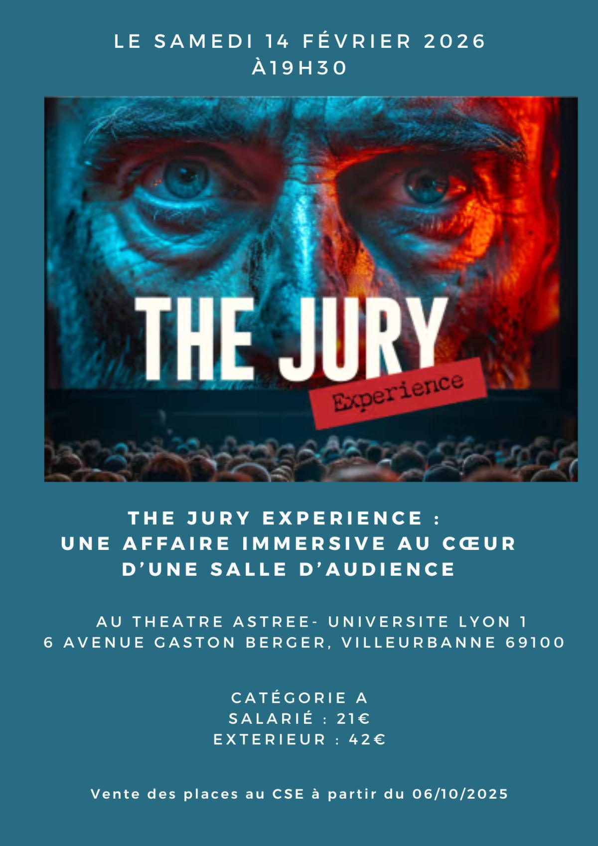 The Jury Experience : une affaire immersive au cœur d’une salle d’audience le samedi 14 février 2026