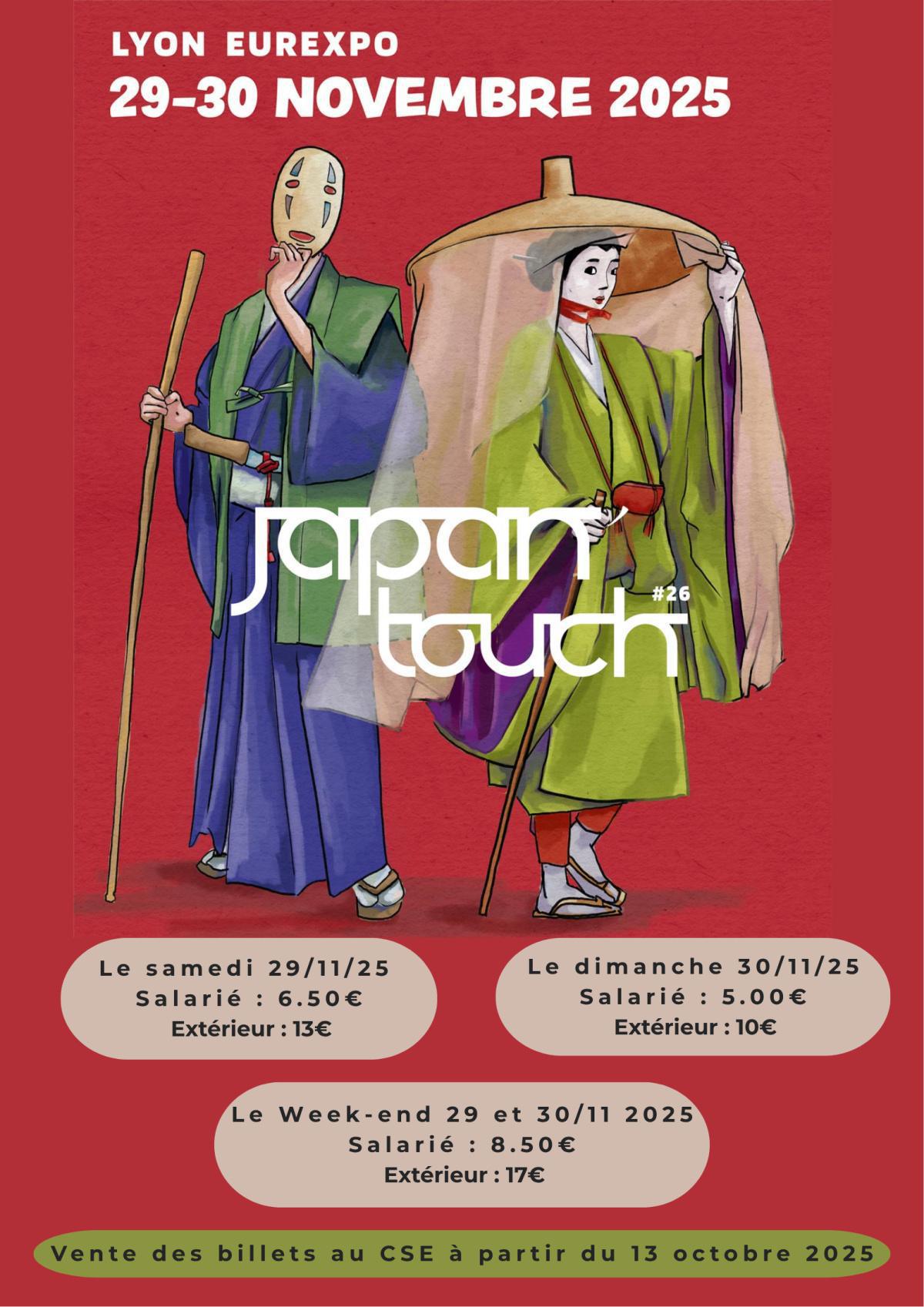 JAPAN TOUCH les 29 et 30 novembre à Eurexpo JAPAN TOUCH les 29 et 30 novembre à Eurexpo