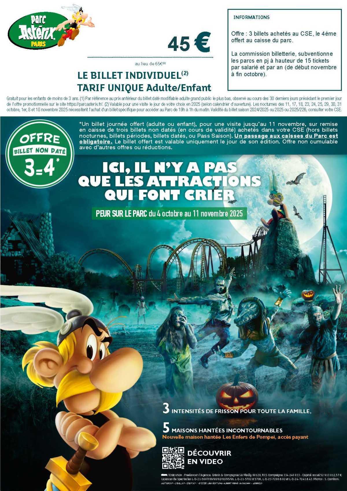 Asterix 3 = 4 pour une visite jusqu'au 11/11/25