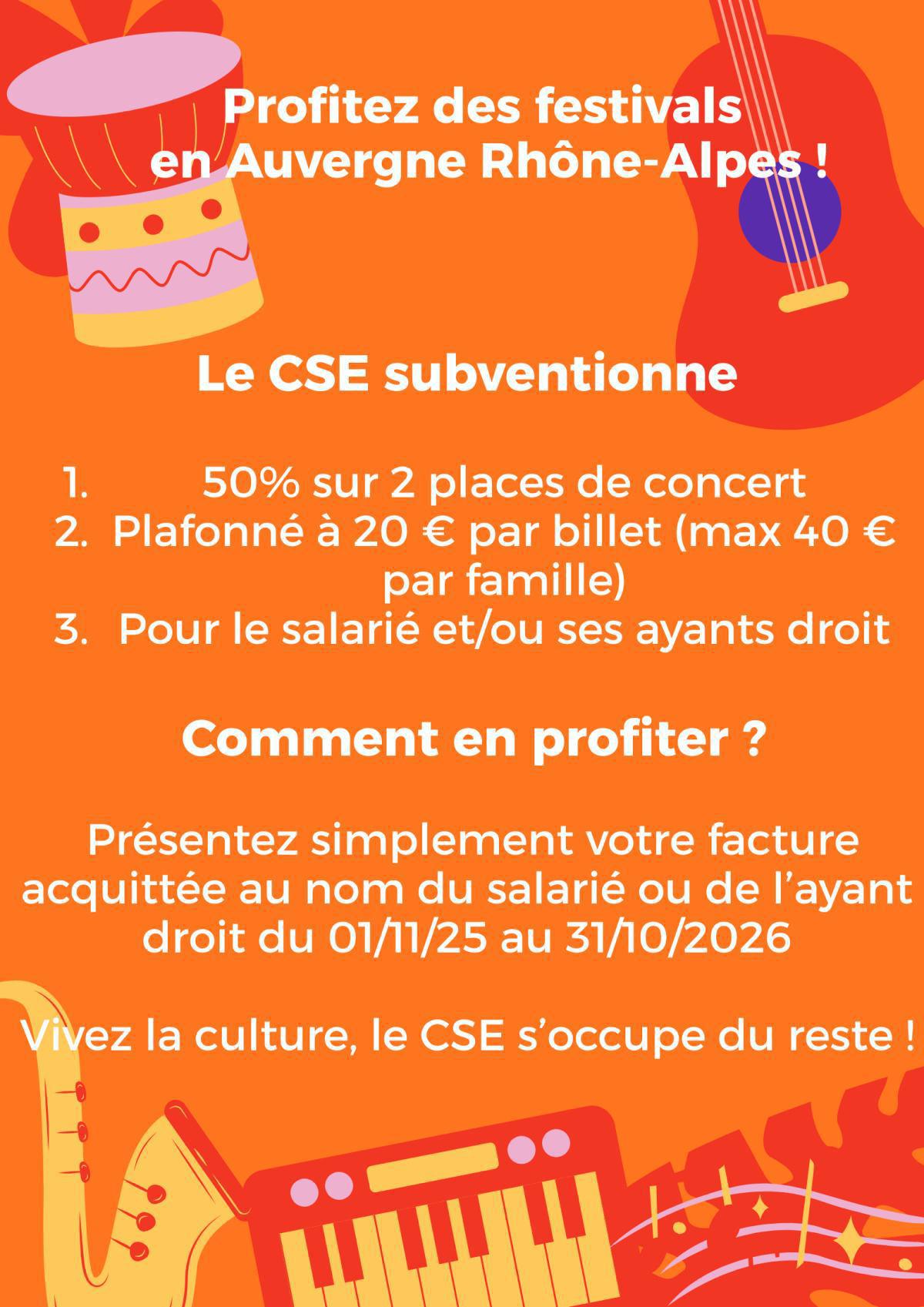 Participation aux festivals saison 2025-2026