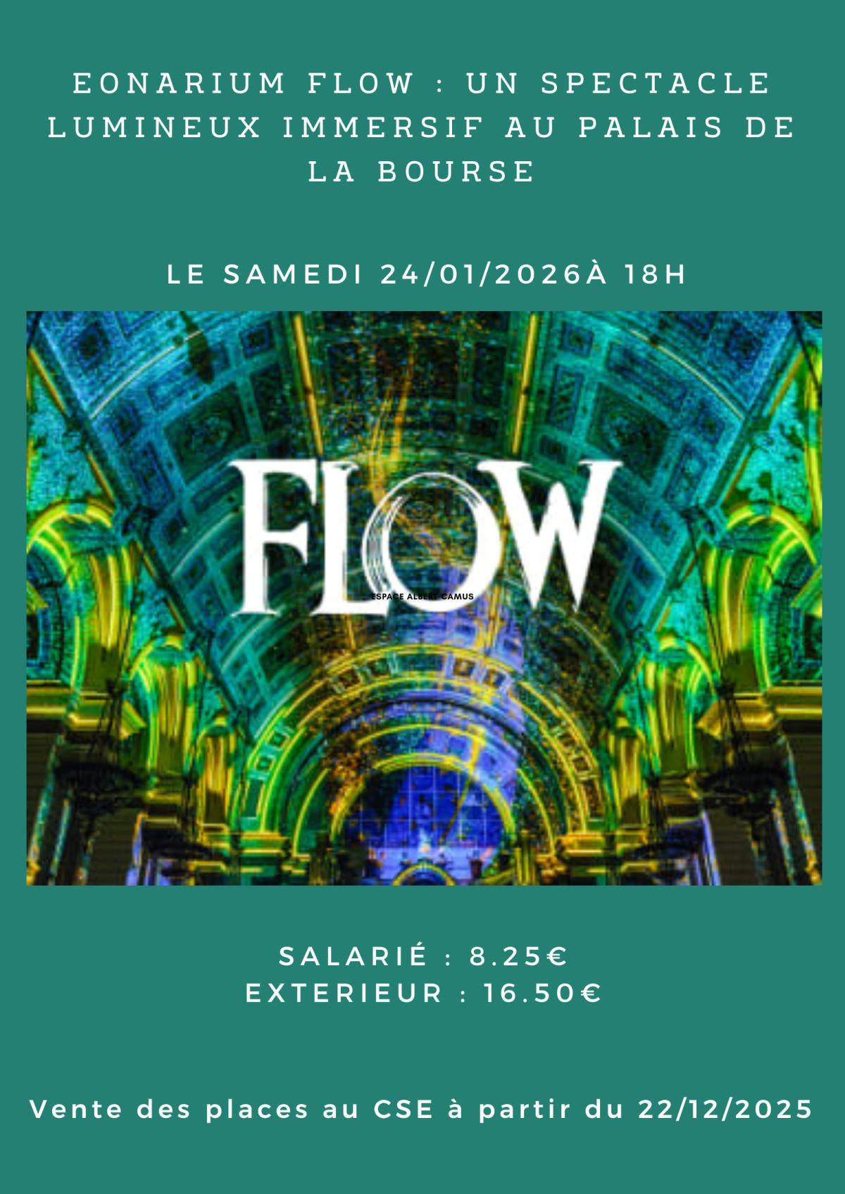 1 dernière place pour Eonarium FLOW : un spectacle lumineux immersif au Palais de la Bourse