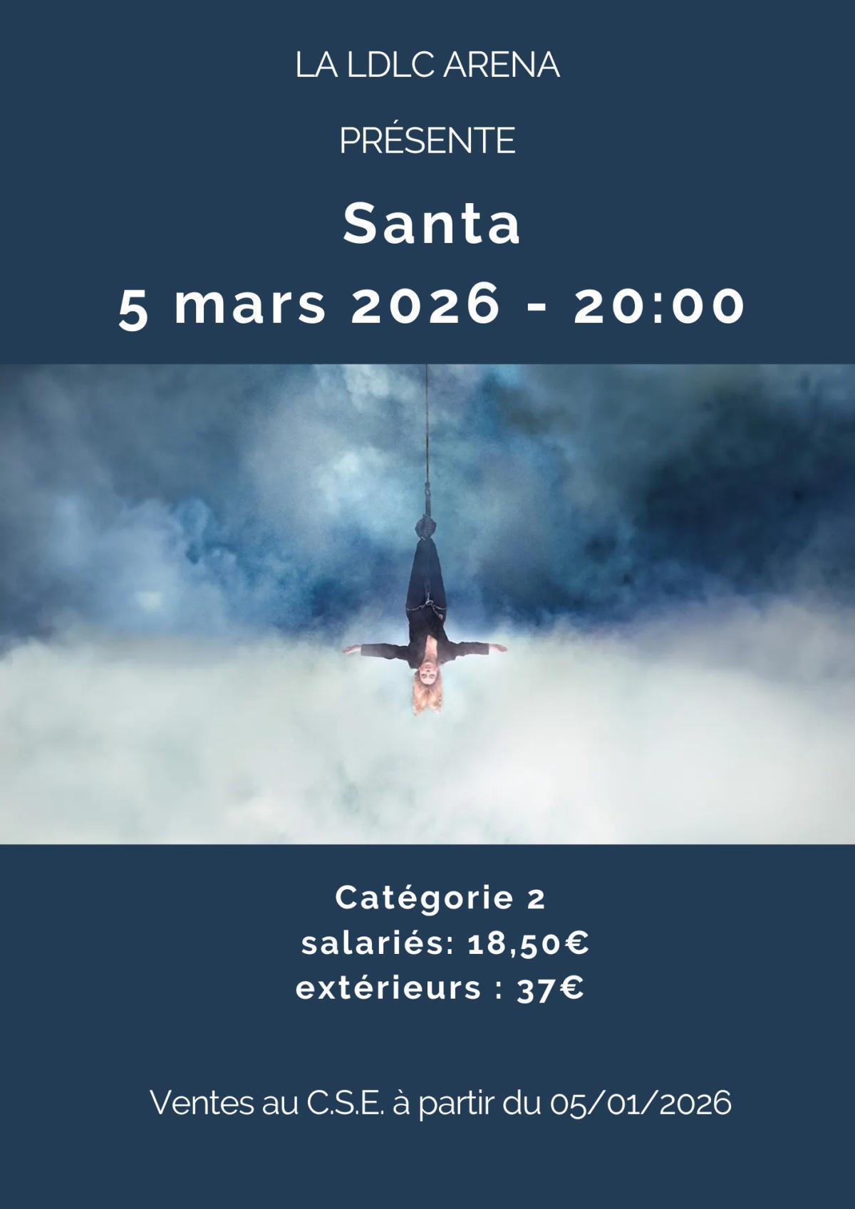 SANTA à la LDLC le jeudi 5 mars 2026 