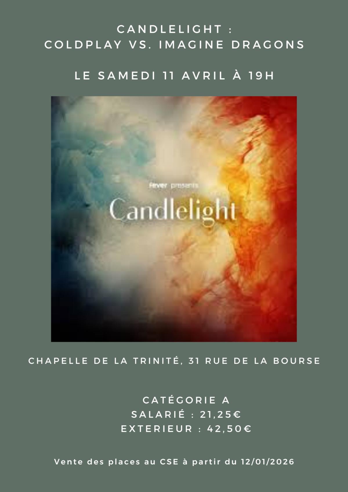 Coldplay vs. Imagine Dragons le samedi 11 avril à 19h