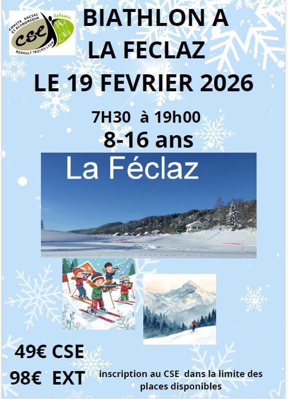SORTIE JOURNEE ENFANCE BIATHLON 19/02/26 SORTIE JOURNEE ENFANCE BIATHLON 19/02/26