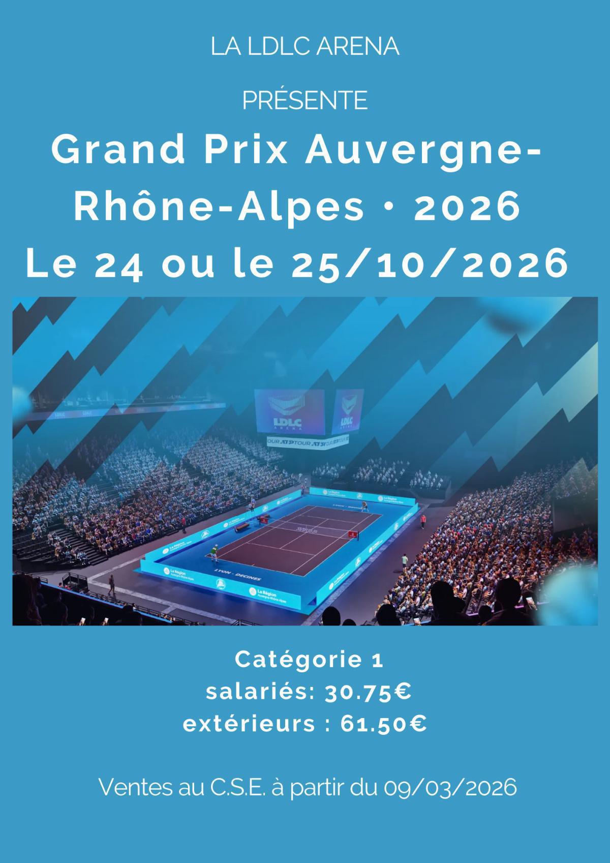Grand Prix Auvergne-Rhône-Alpes le 24 ou le 25/10/2026 Grand Prix Auvergne-Rhône-Alpes le 24 ou le 25/10/2026