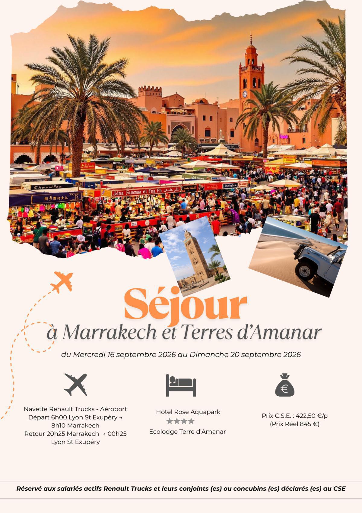 Evasion enchantresse à Marrakech : du 16 au 20 September 2026, vivez la magie du desert et des souks Evasion enchantresse à Marrakech : du 16 au 20 September 2026, vivez la magie du desert et des souks