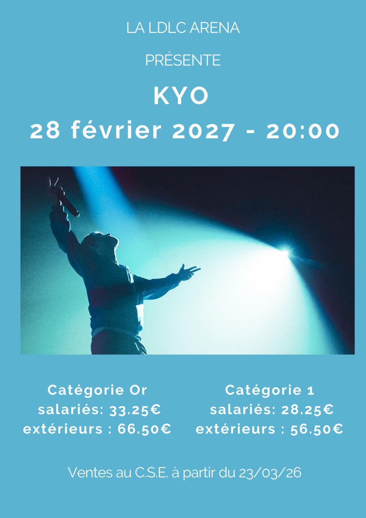 KYO à la LDLC le 28 février 2027 - 20:00