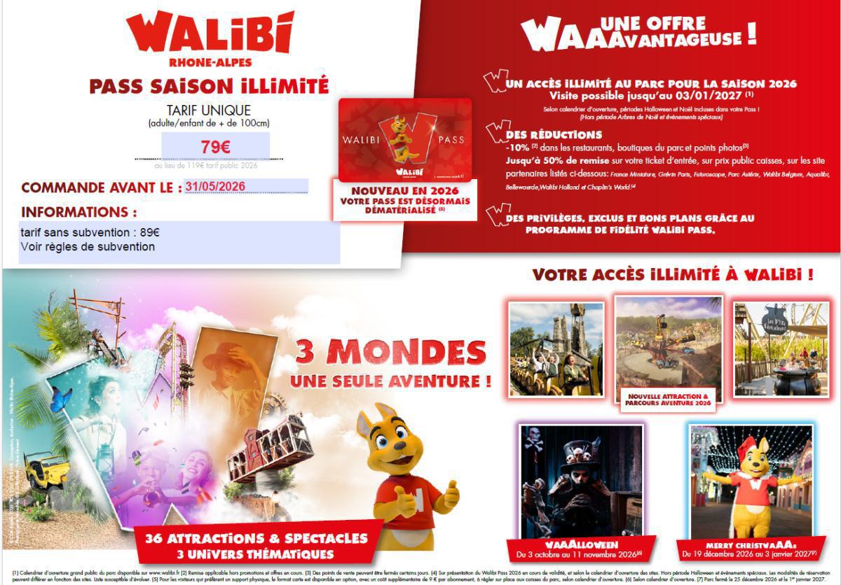 Walibi : Pass saison 2026