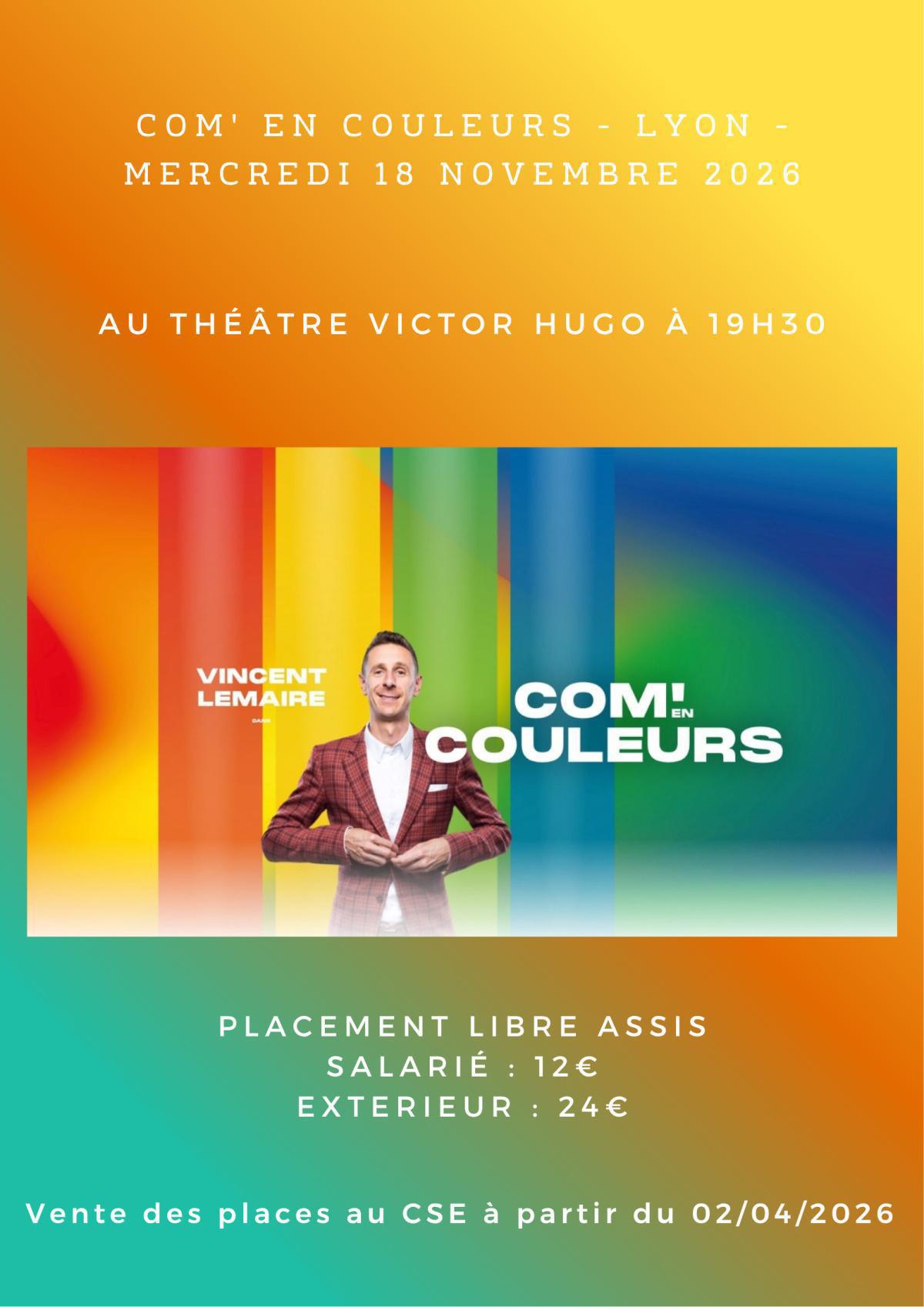 Com' en Couleurs à Lyon le Mercredi 18 Novembre 2026