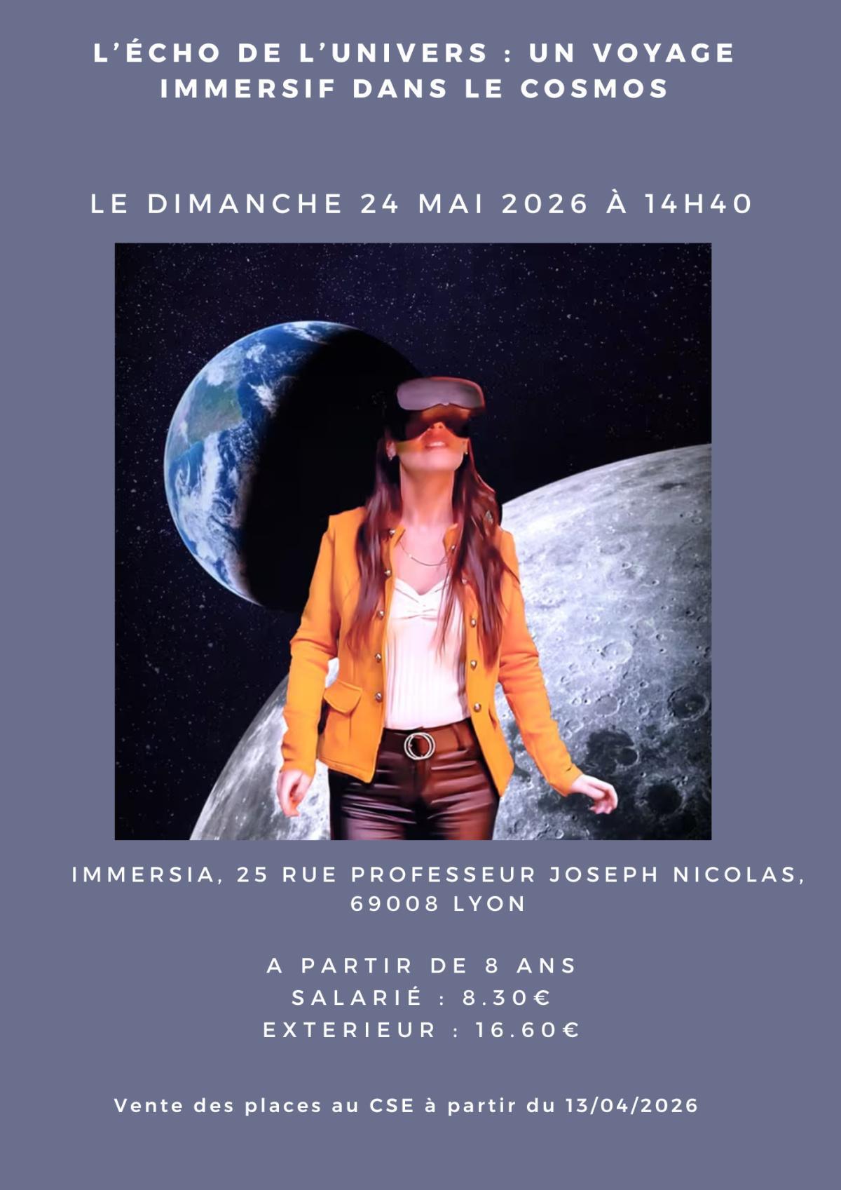 L’Écho de l’Univers : Un voyage immersif dans le cosmos le 24/05/26