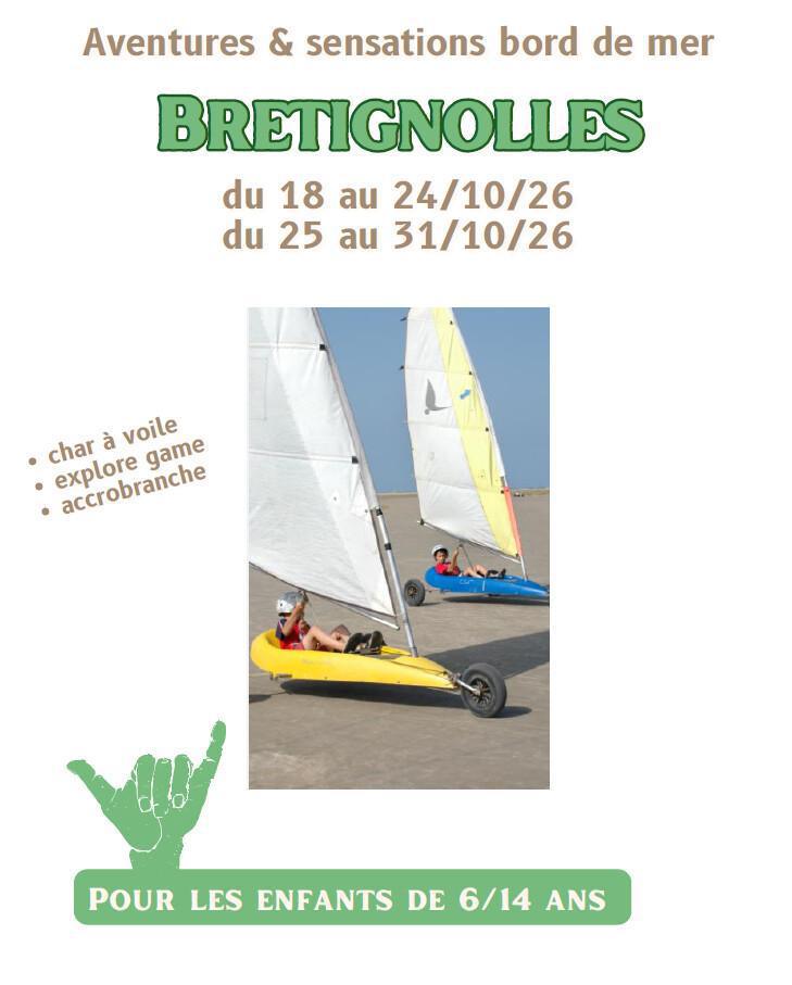 Colonie à Brétignolles /mer pour les enfants de 6/14 ans - Automne 2026