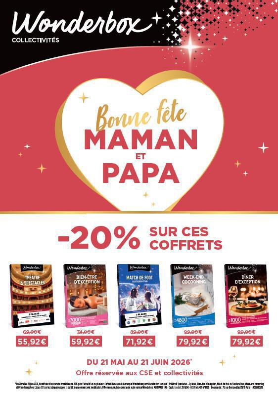 Wonderbox : Fêtes des Mères & Pères