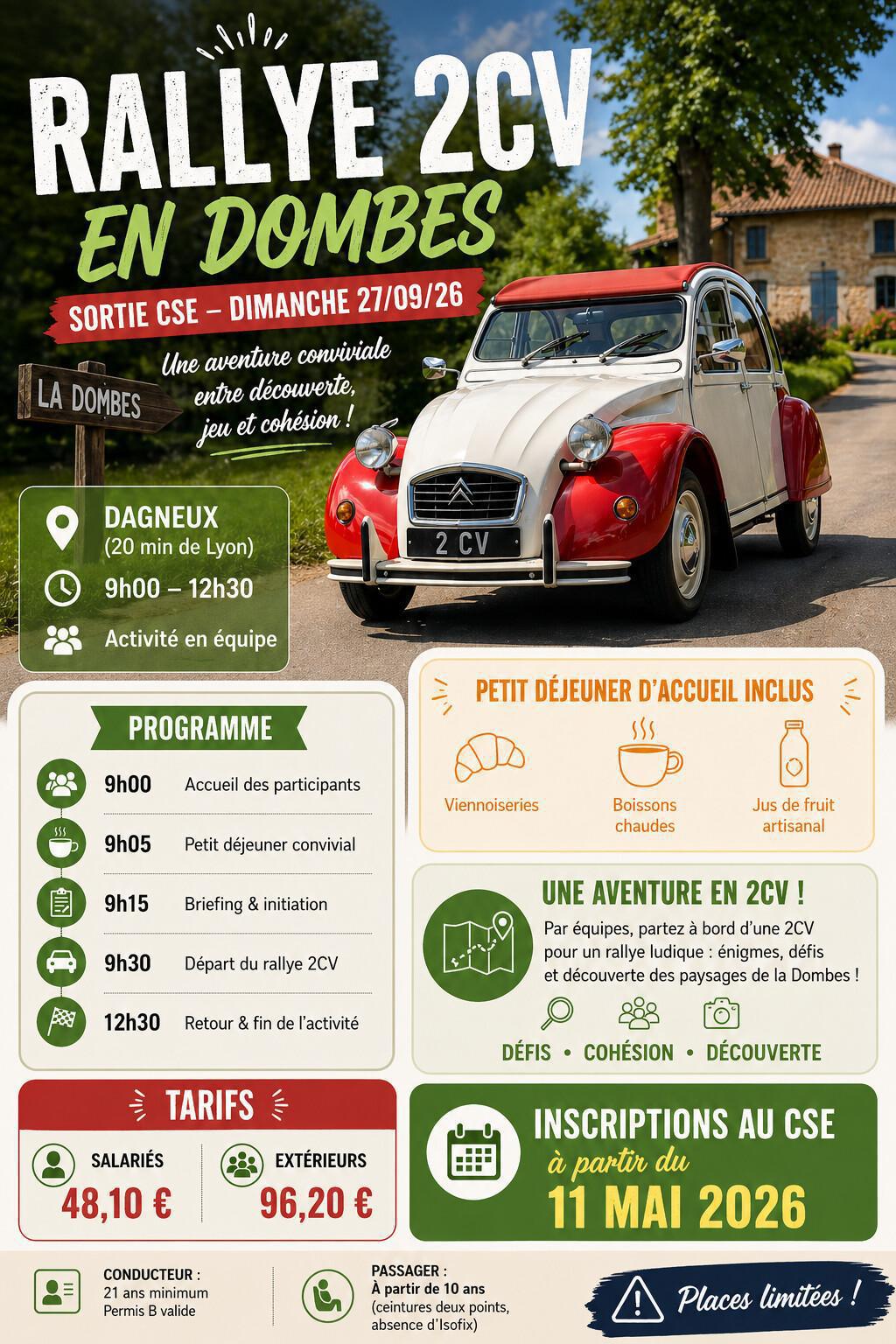 Rallye Challenge 2CV le Dimanche 27/09/26