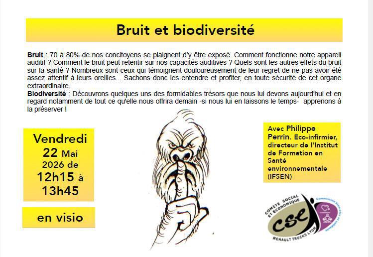 Conférence: Le bruit et la Biodiversité Conférence: Le bruit et la Biodiversité