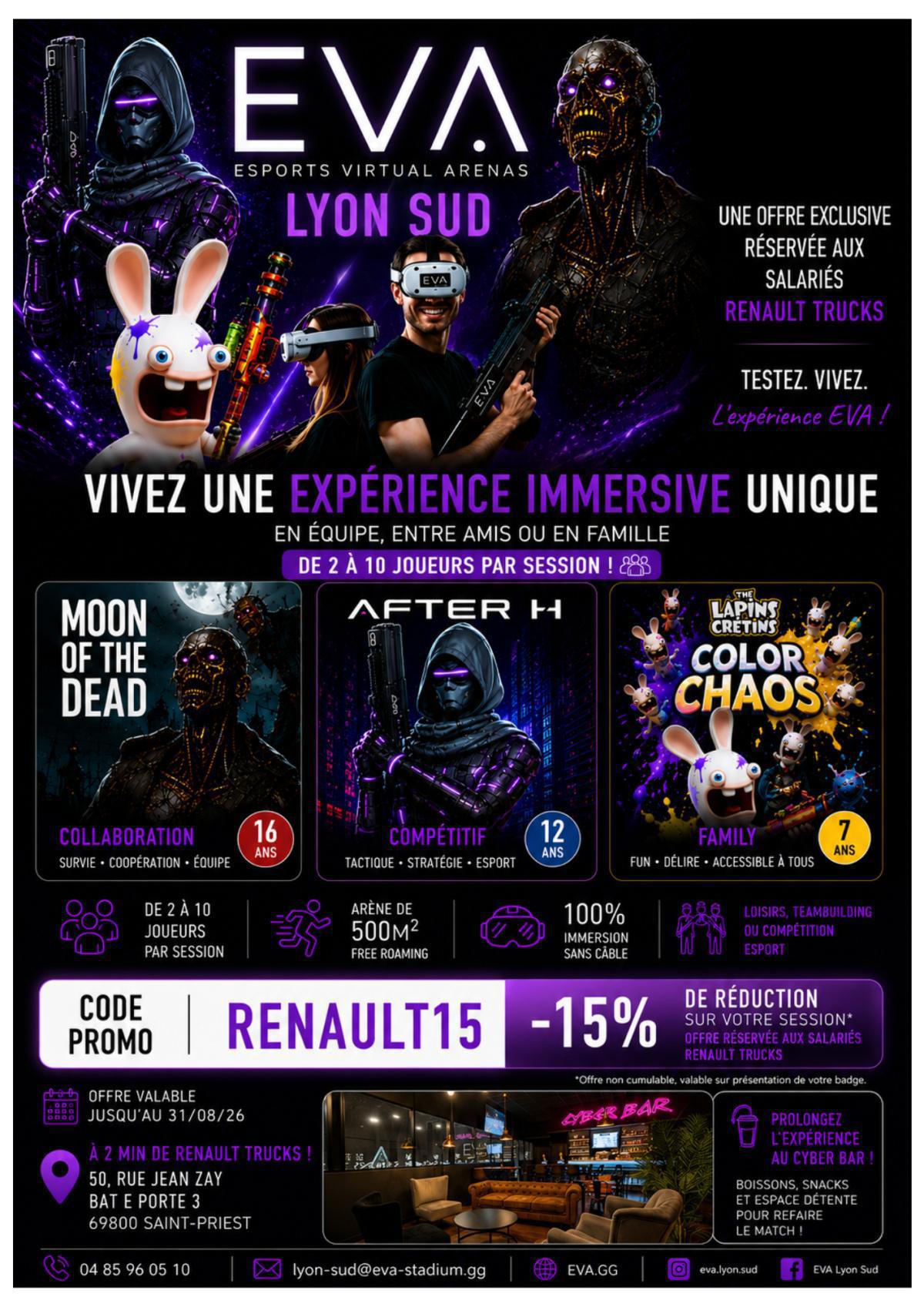 Nouveau : EVA (Réalité virtuelle) à St Priest 