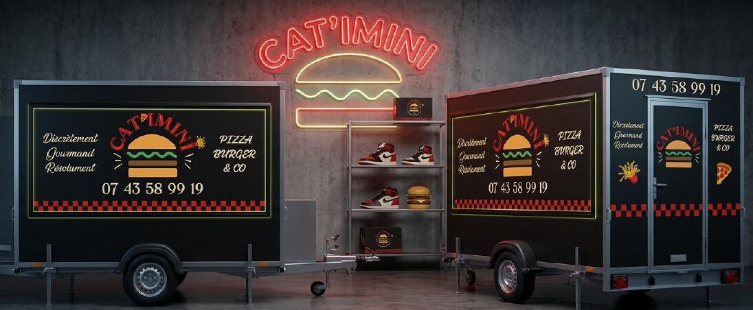 Food Truck de burgers CAT'IMINI Jeudi 4 juin parking C2 de 11h30 à 14h