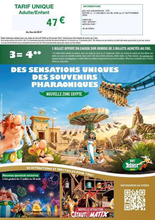 Asterix : offre 3 = 4 
