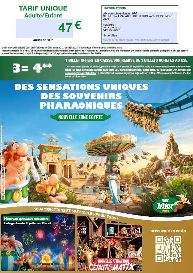 Asterix : offre 3 = 4 Asterix : offre 3 = 4