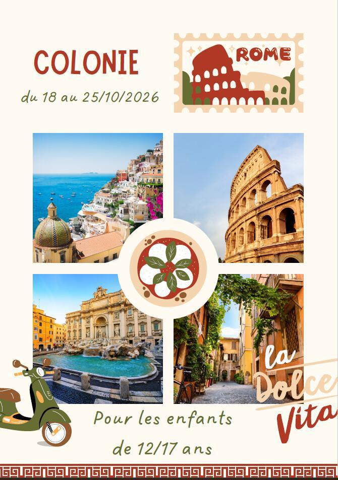 séjour ados à Rome pour les 12/17 ans - automne 2026
