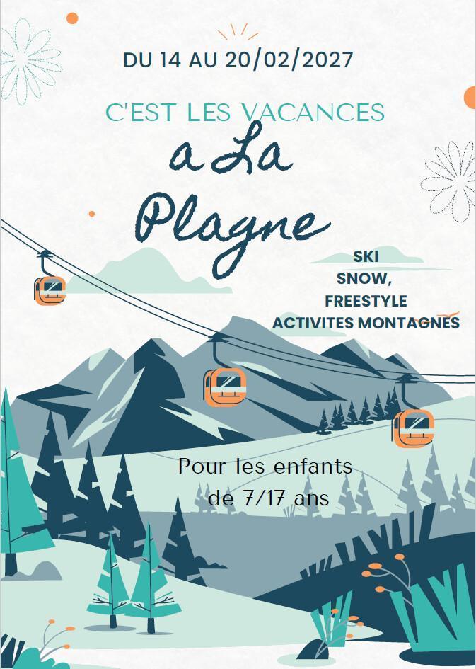 Colonie à La Plagne pour les 7/17 ans - du 14 au 20/02/2027 Colonie à La Plagne pour les 7/17 ans - du 14 au 20/02/2027