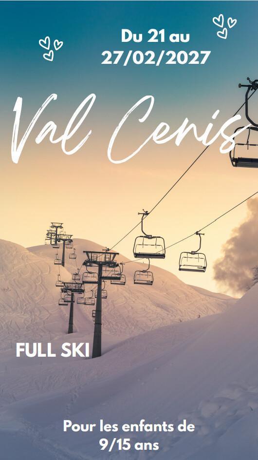 Colonie à Val Cenis pour les 9/15 ans - du 21 au 27/02/2027