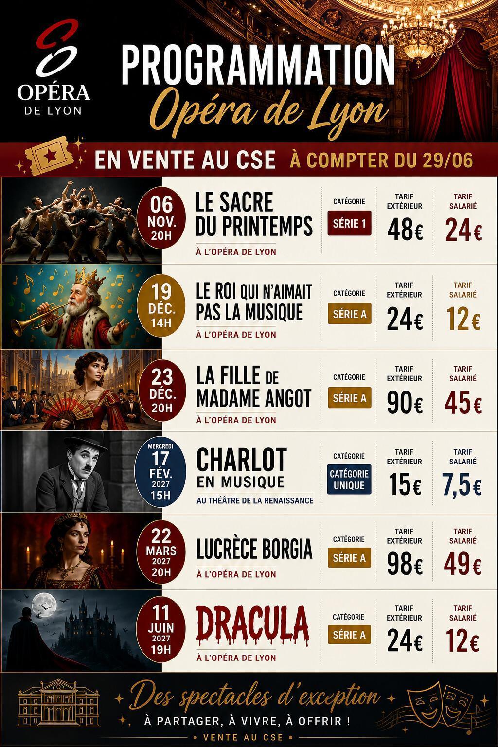 OPERA DE LYON : Saison 2026-2027 OPERA DE LYON : Saison 2026-2027