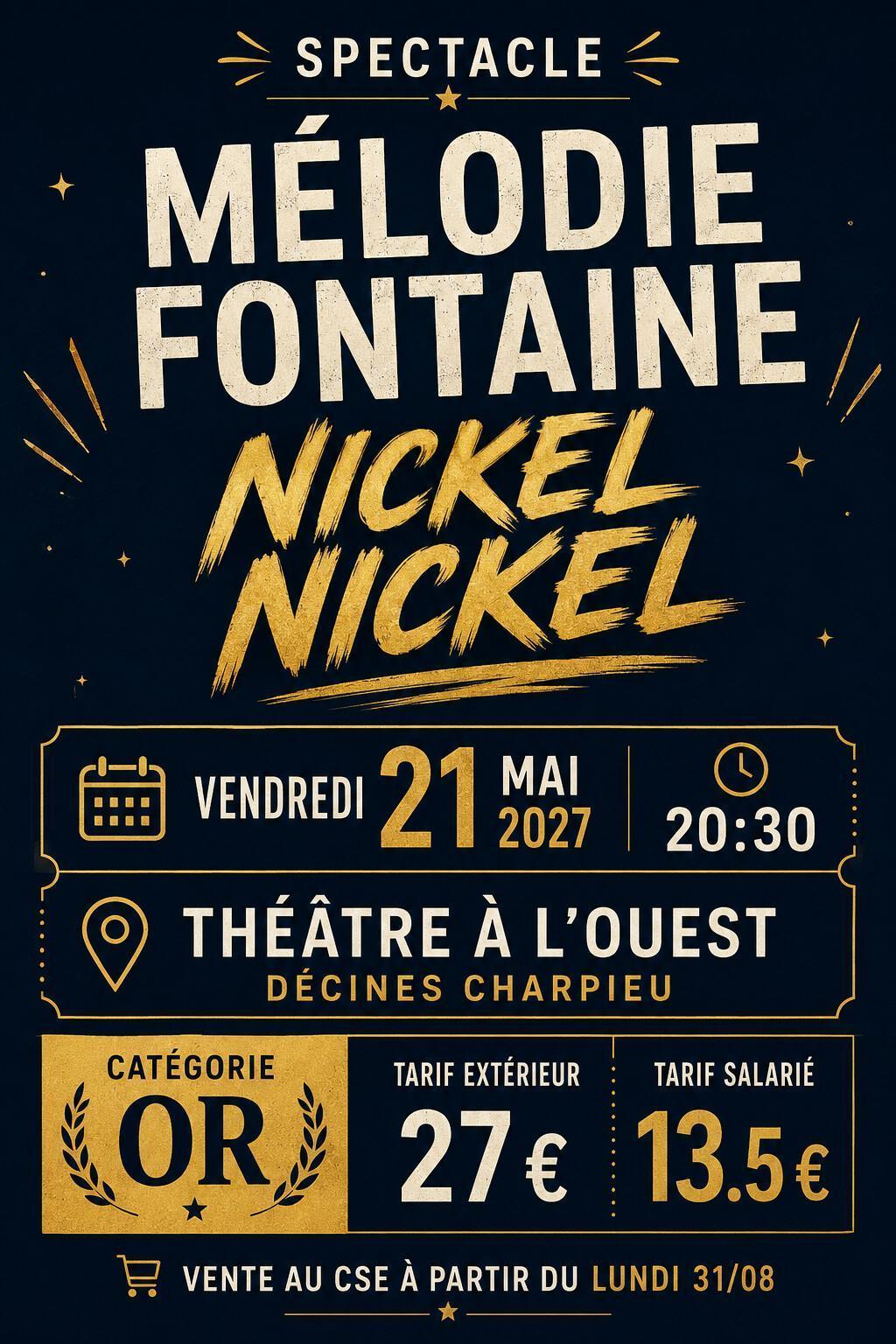 Mélodie Fontaine le vendredi 21/05/27 au Théâtre à l'ouest Mélodie Fontaine le vendredi 21/05/27 au Théâtre à l'ouest
