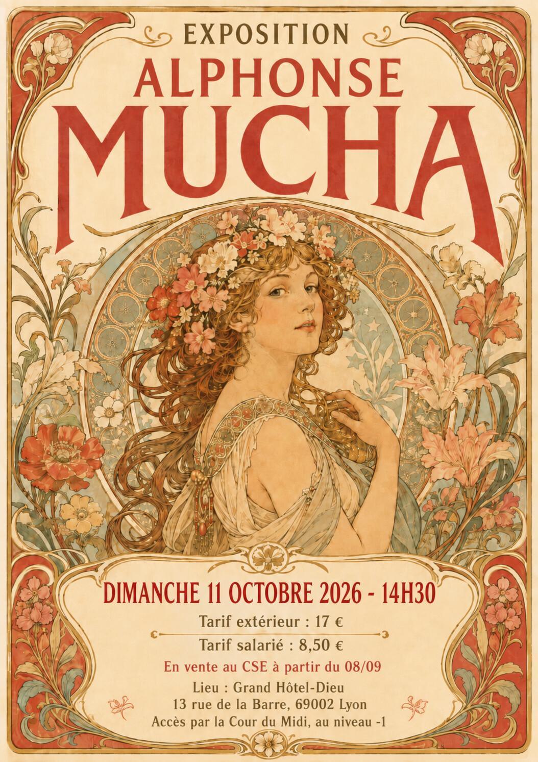 Exposition d'Alphonse Mucha le 11 octobre à 14h30