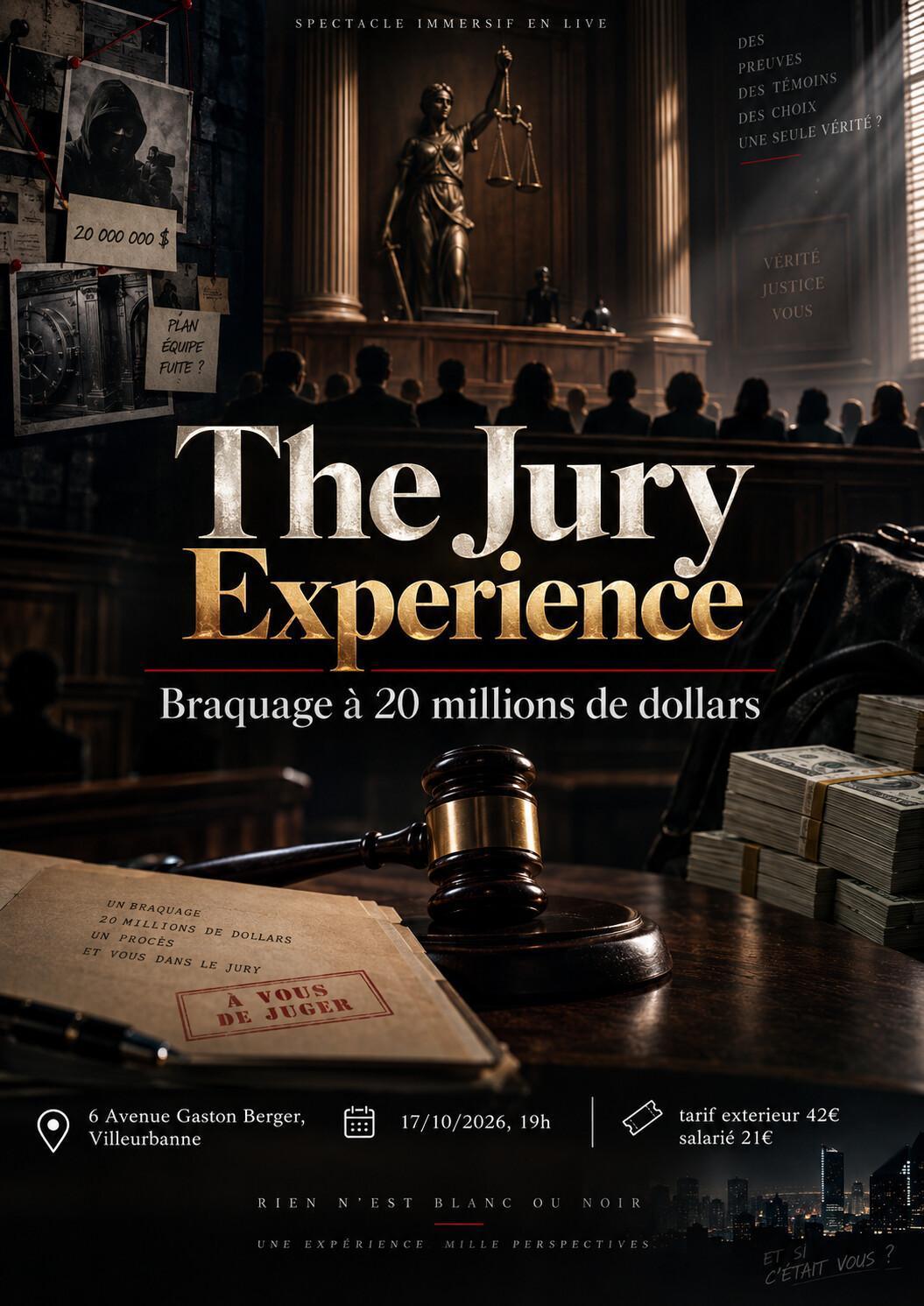 The Jury Experience – Braquage à 20 millions de dollars le 17/10/26 The Jury Experience – Braquage à 20 millions de dollars le 17/10/26