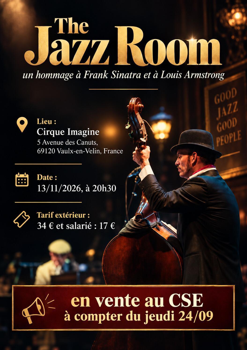 The Jazz Room : un hommage à Frank Sinatra et à Louis Armstrong le 13/11/26