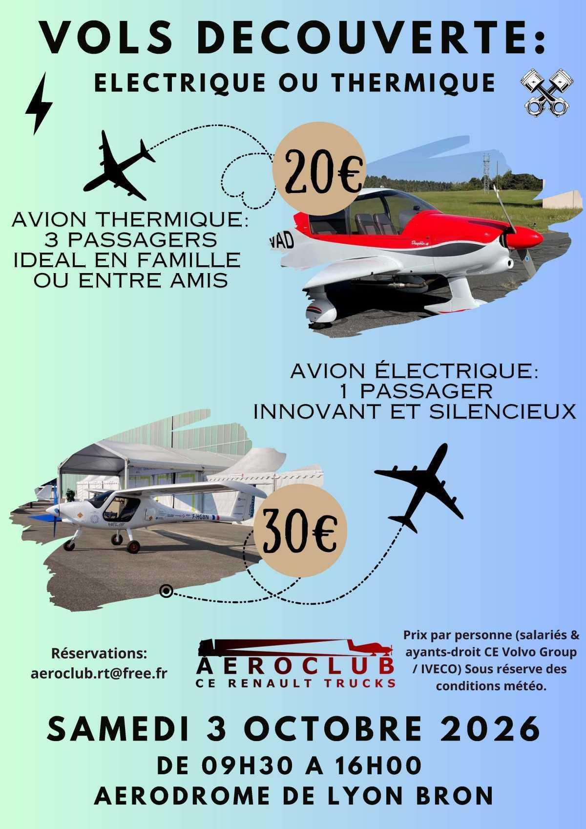 vol découverte samedi 3 octobre 2026