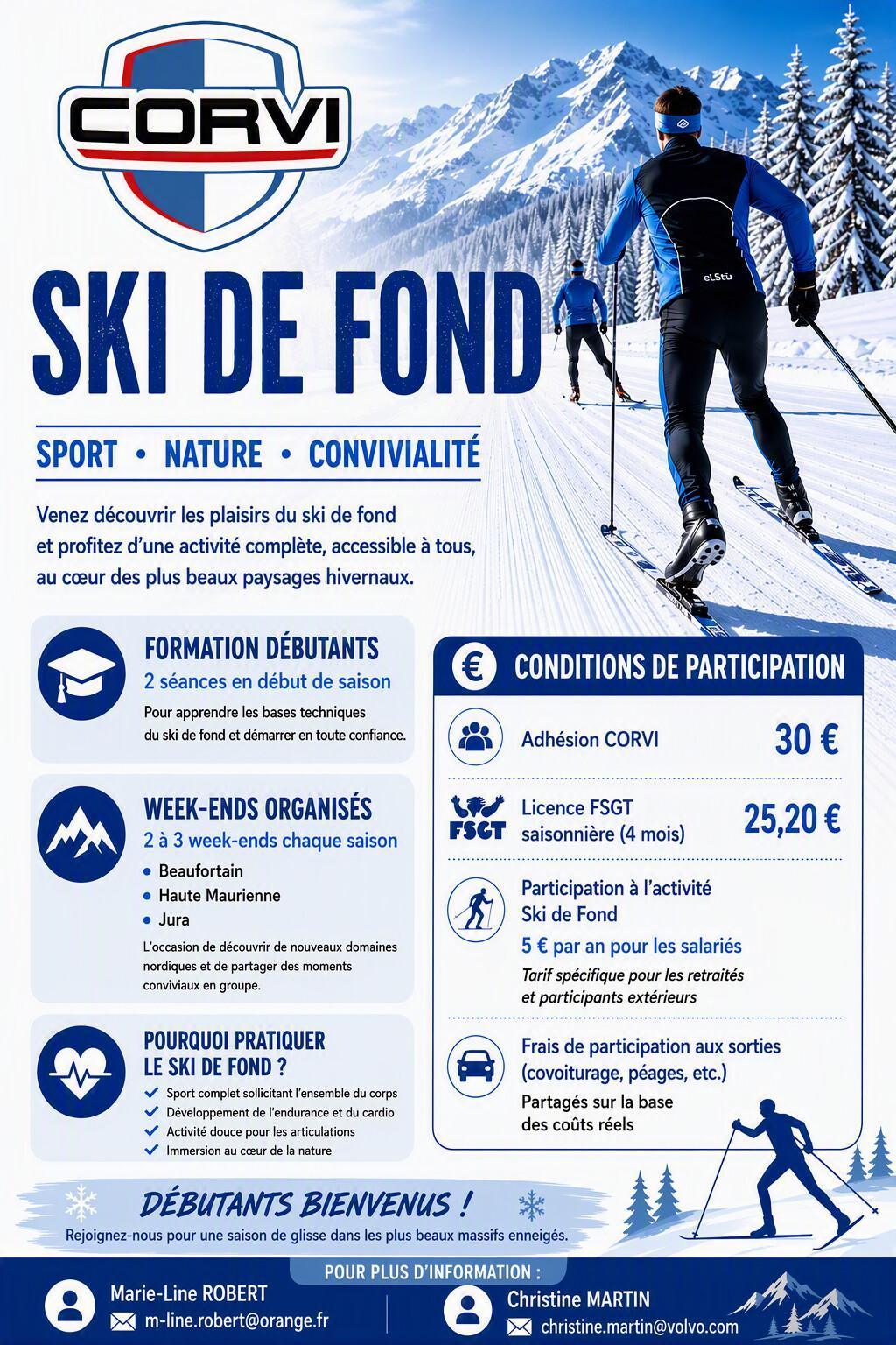 Ski de Fond : info CORVI