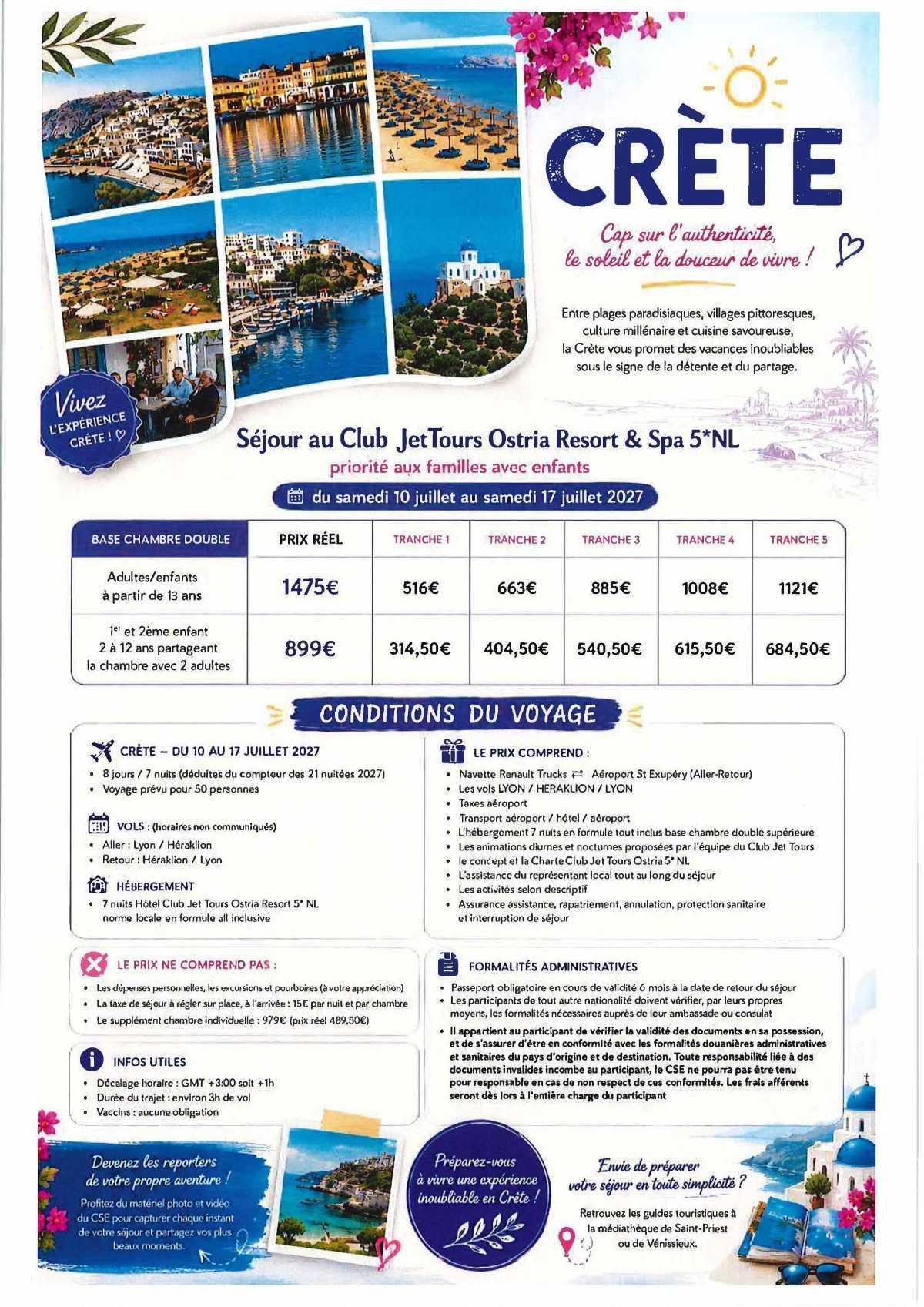 Voyage famille en CRETE du 10/07/2027 au 17/07/2027