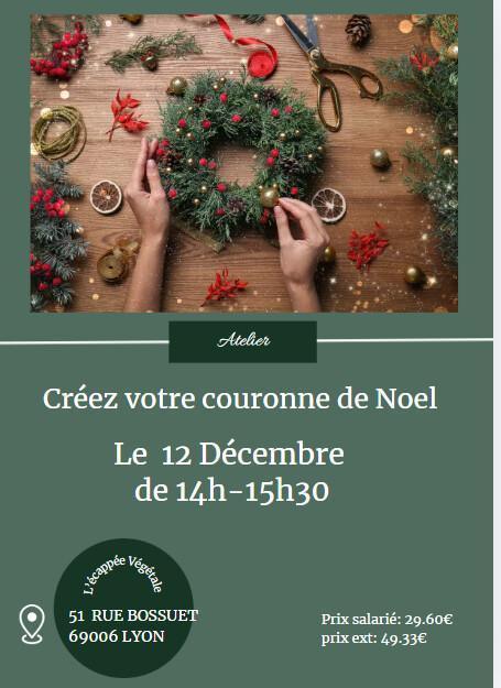 ATELIER : Couronne de NOEL ATELIER : Couronne de NOEL