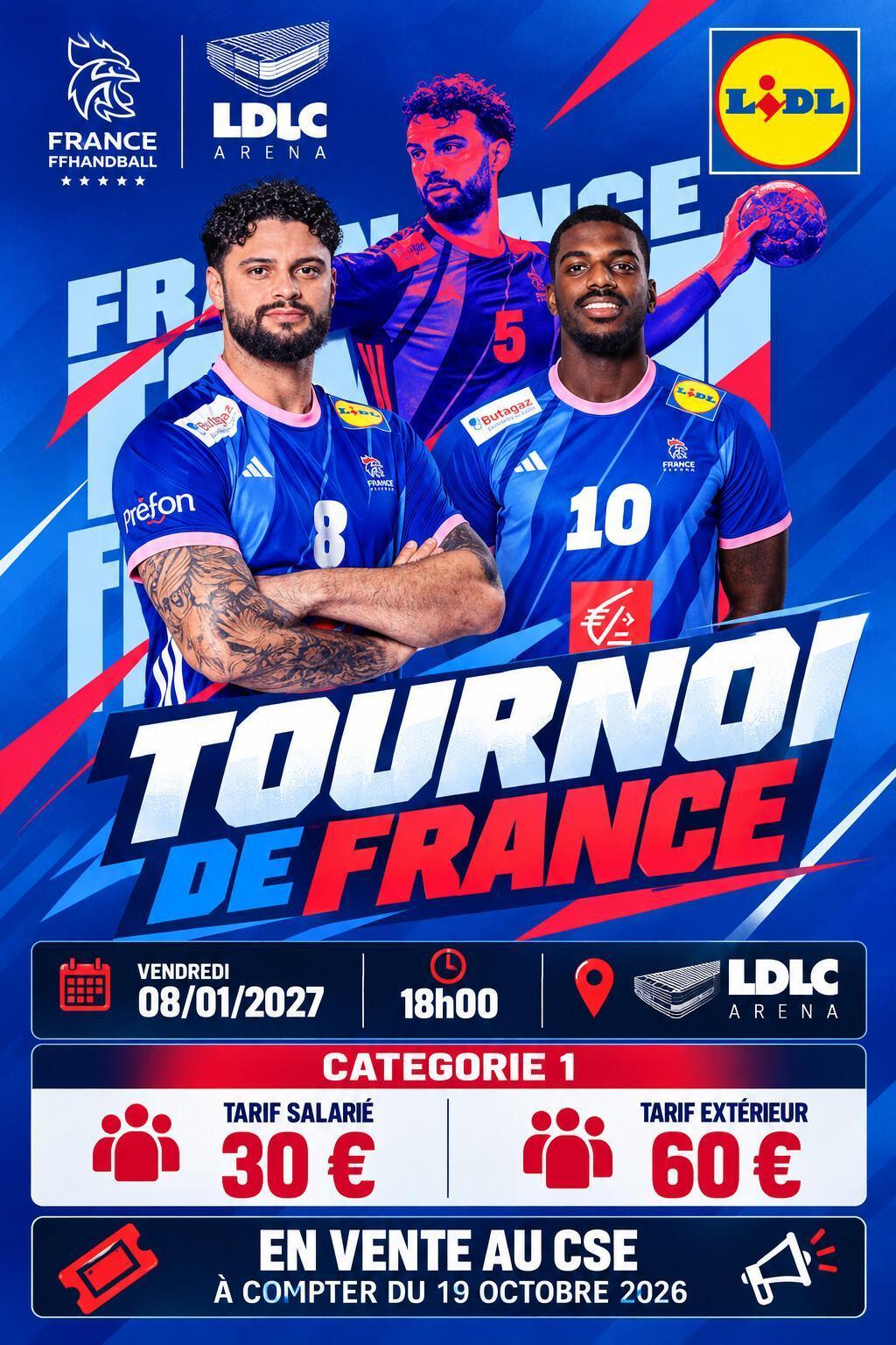 FFHB LIDL TOURNOI DE France le 08/01/2027 
