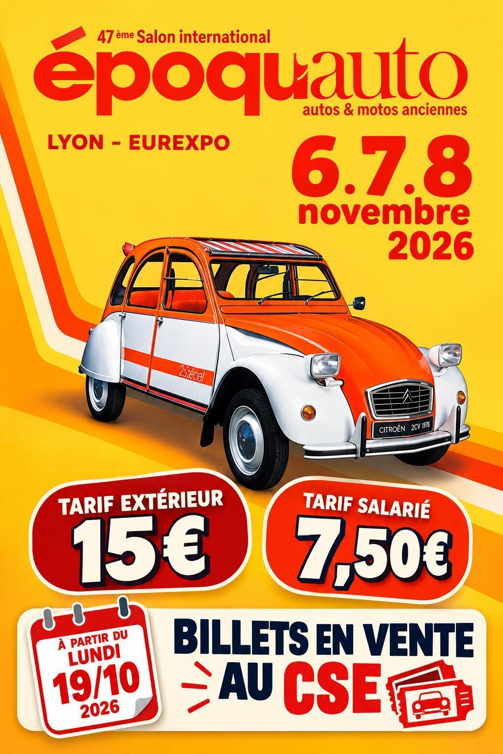 Epoqu'auto à Eurexpo les 6-7 et 8 novembre 2026
