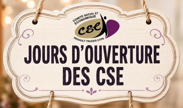 Jours d'ouverture des CSE - Du Lundi au Jeudi