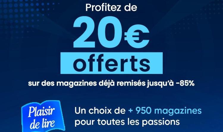 Cagnotte de 20€ sur vos magazines par Viapresse