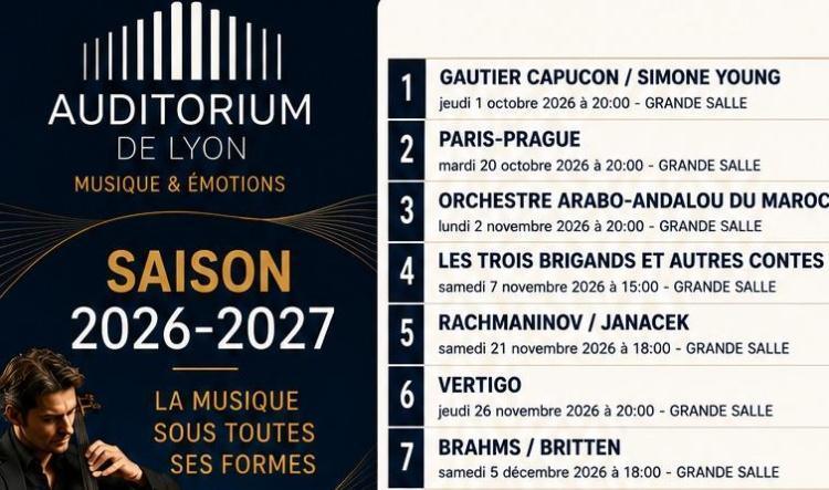 Programmation Auditorium saison 2026-2027