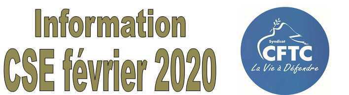 CSE Février 2020 CSE Février 2020