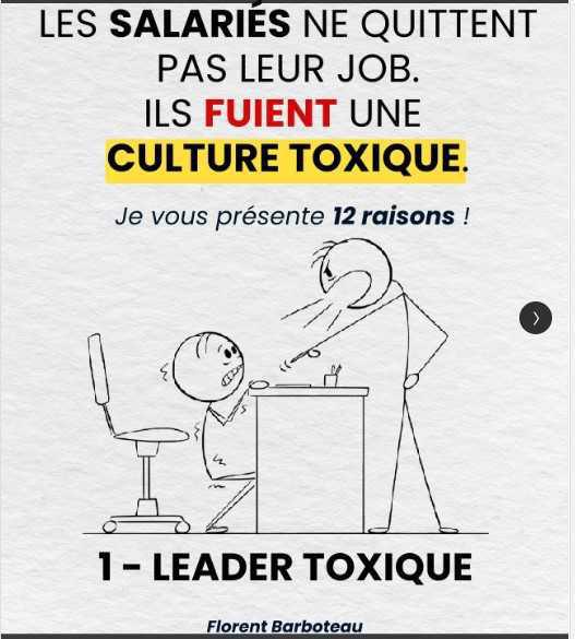 Les salariés ne quittent pas leurs jobs, ils fuient une culture toxique. Les salariés ne quittent pas leurs jobs, ils fuient une culture toxique.